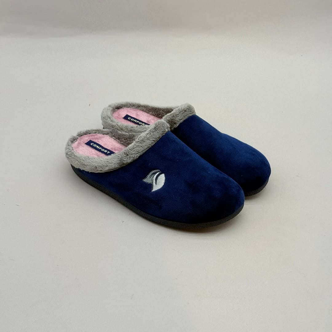 Zapatilla de Casa Mujer Pinturines Abierta Azul PINTURINES2 Zapatilla de casa Pinturines mujer abierta azul con plantilla de gel extraíble PINTURINES2