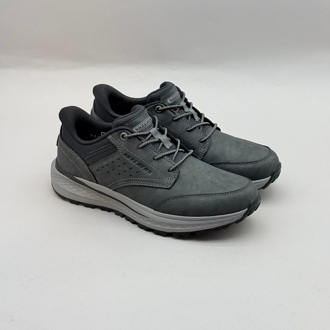 Zapato Deportivo Hombre Skechers 214846 Gris Carbón SK-535 Zapato deportivo Skechers 214846 gris carbón para hombre con plantilla extraíble SK-535