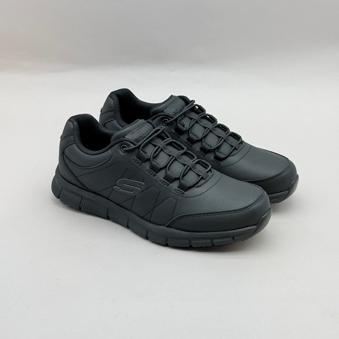 Zapato Trabajo Hombre Skechers Work Negro Antideslizante 232827EC SK-539 Zapato Skechers Work 232827EC negro antideslizante para hombre con plantilla extraíble SK-539