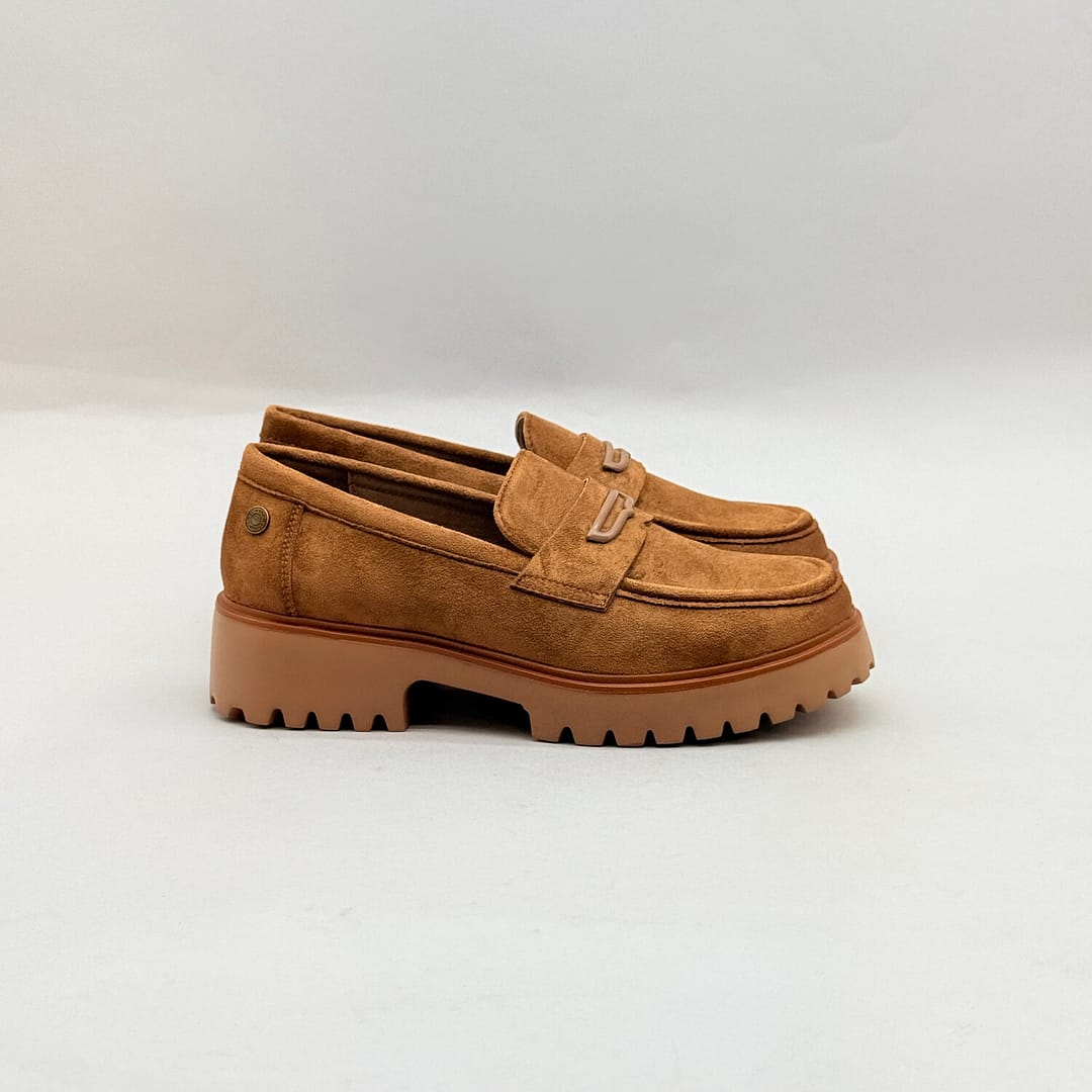 Mocasín Mujer Refresh Antelina Taupe REF39 Mocasín Refresh mujer antelina taupe REF39