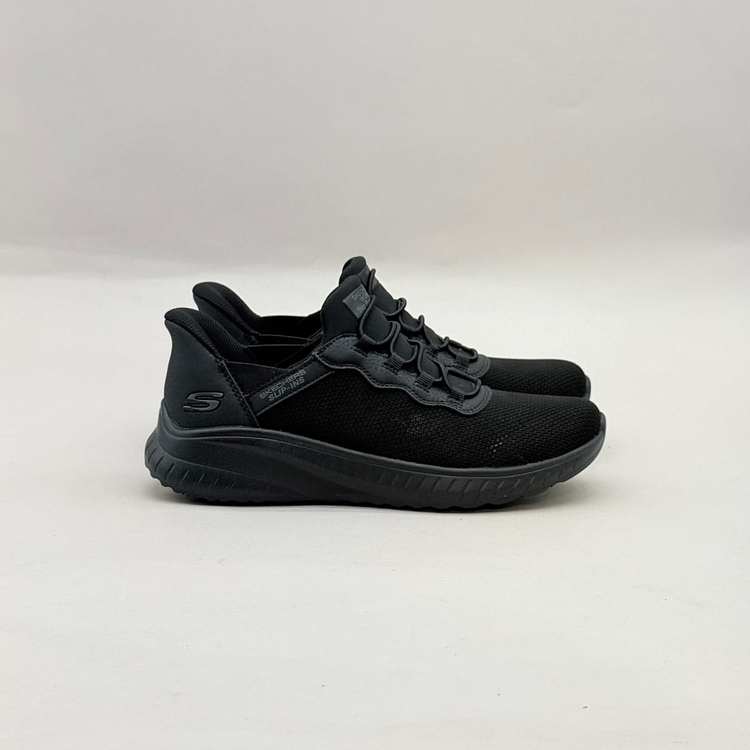 Deportiva Trabajo Mujer Skechers Work Slip-ins Squad Chaos Negra SK46 Skechers Work mujer negras antideslizantes Slip-ins SK46