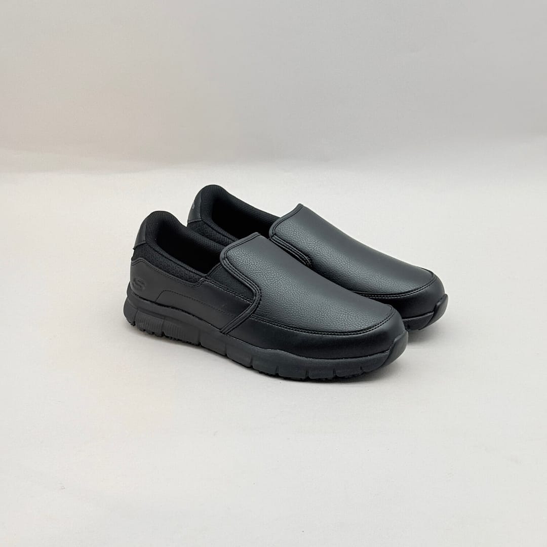 Zapato Trabajo Hombre Skechers Work Nampa Groton Negro SK525 Skechers Work hombre negro antideslizante SK525