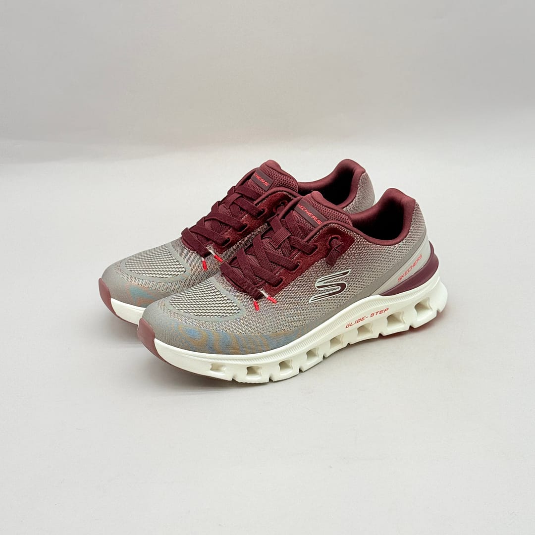 Zapatillas Skechers Hombre beige y burdeos SK520 Zapatillas Skechers Hombre SK520 beige y burdeos