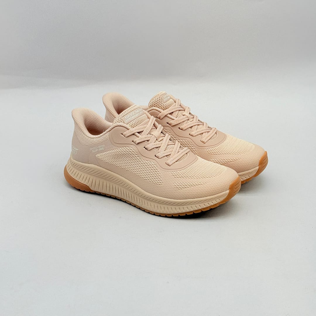 Skechers Mujer 117624 NAT SK25 Skechers Mujer 117624 NAT zapatilla beige cómoda Slip-ins