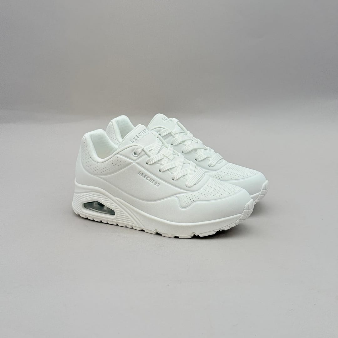Skechers 73690W WHT SK7 Skechers 73690W WHT deportiva blanca mujer con cámara de aire visible SK7