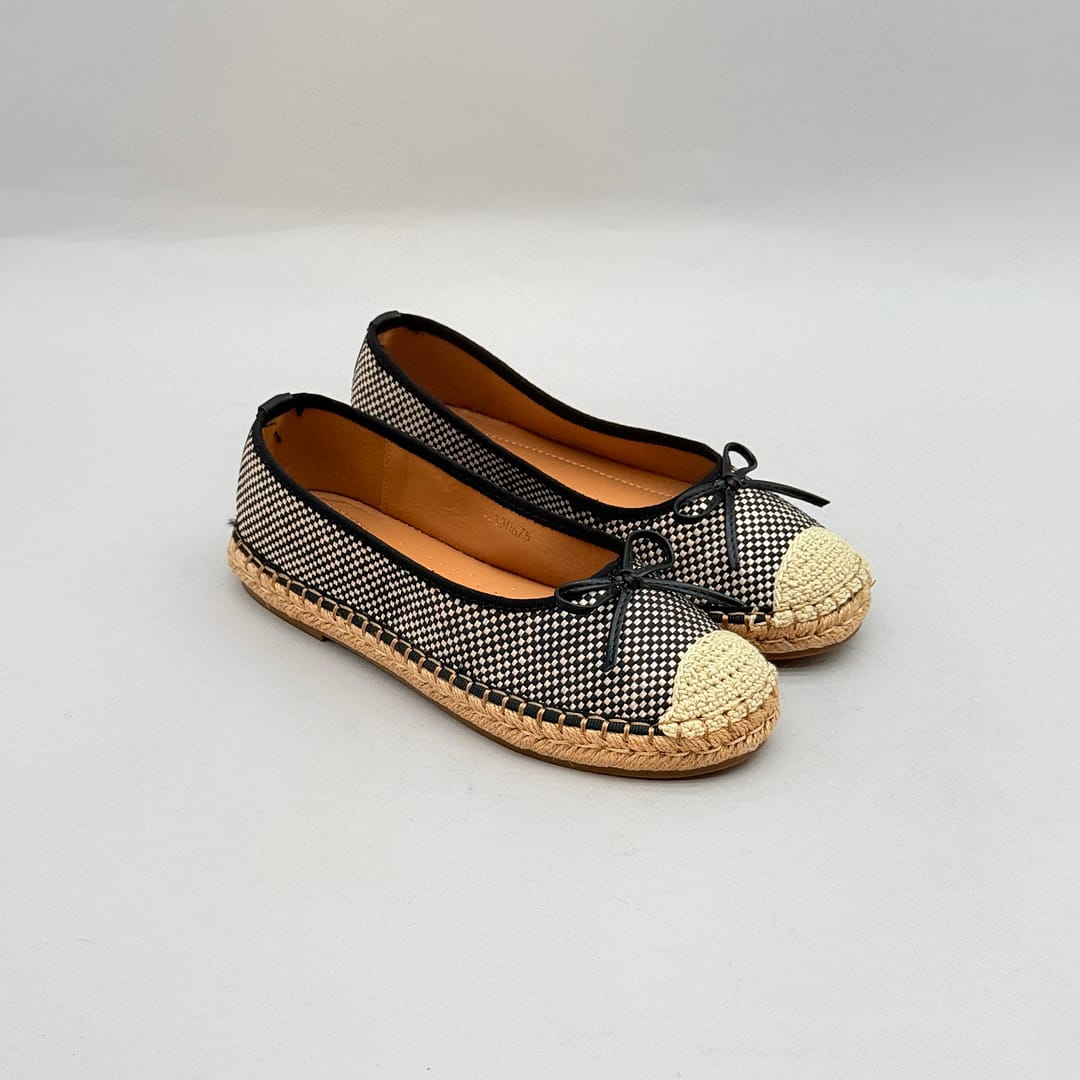Bailarina Yute Amarpies DJT30675 Mujer DA323 Bailarina yute Amarpies DJT30675 color negro y beige para mujer