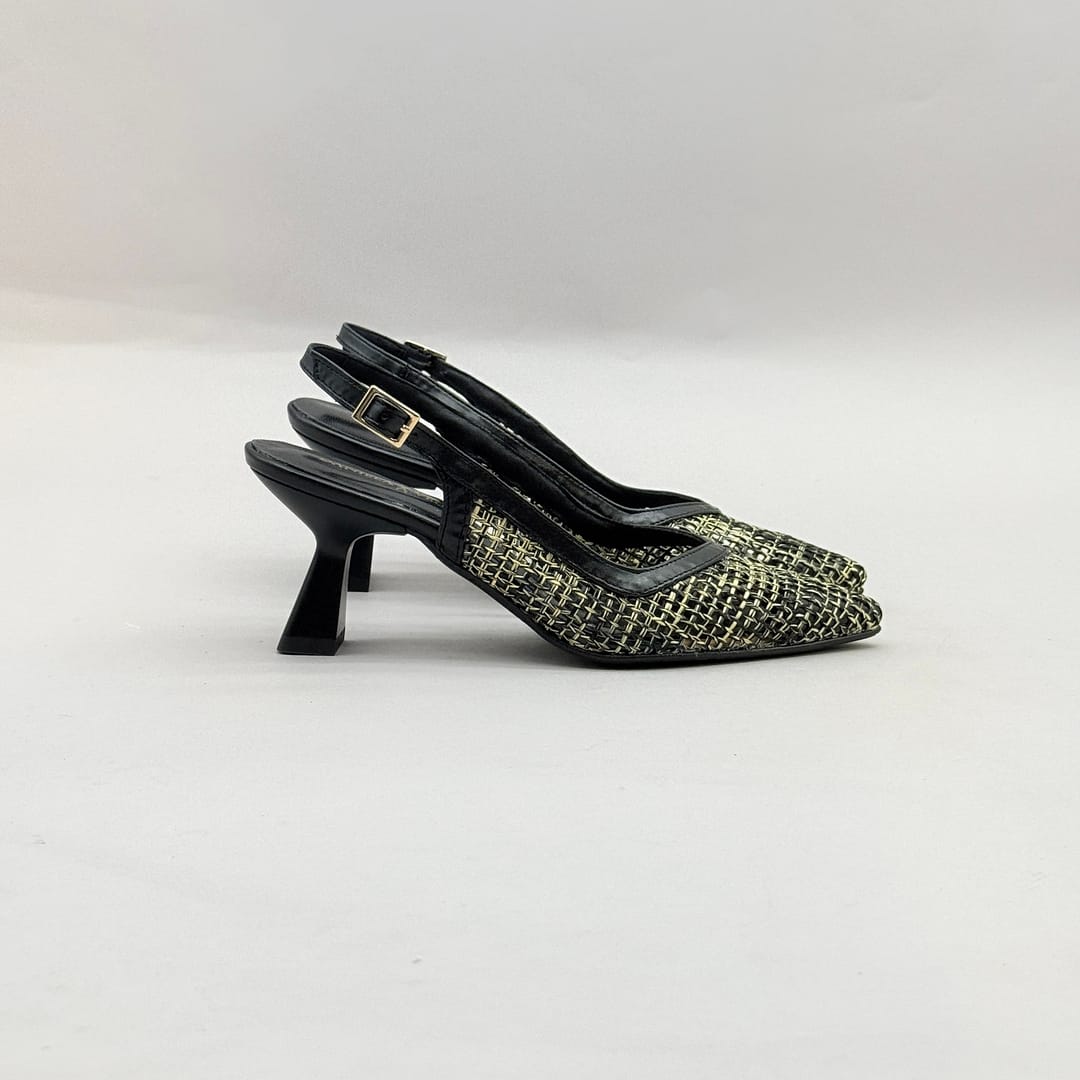 Zapato Daniela Vega Negro Tacón Mujer Zapato Tacón Daniela Vega Negro Combinado DV52