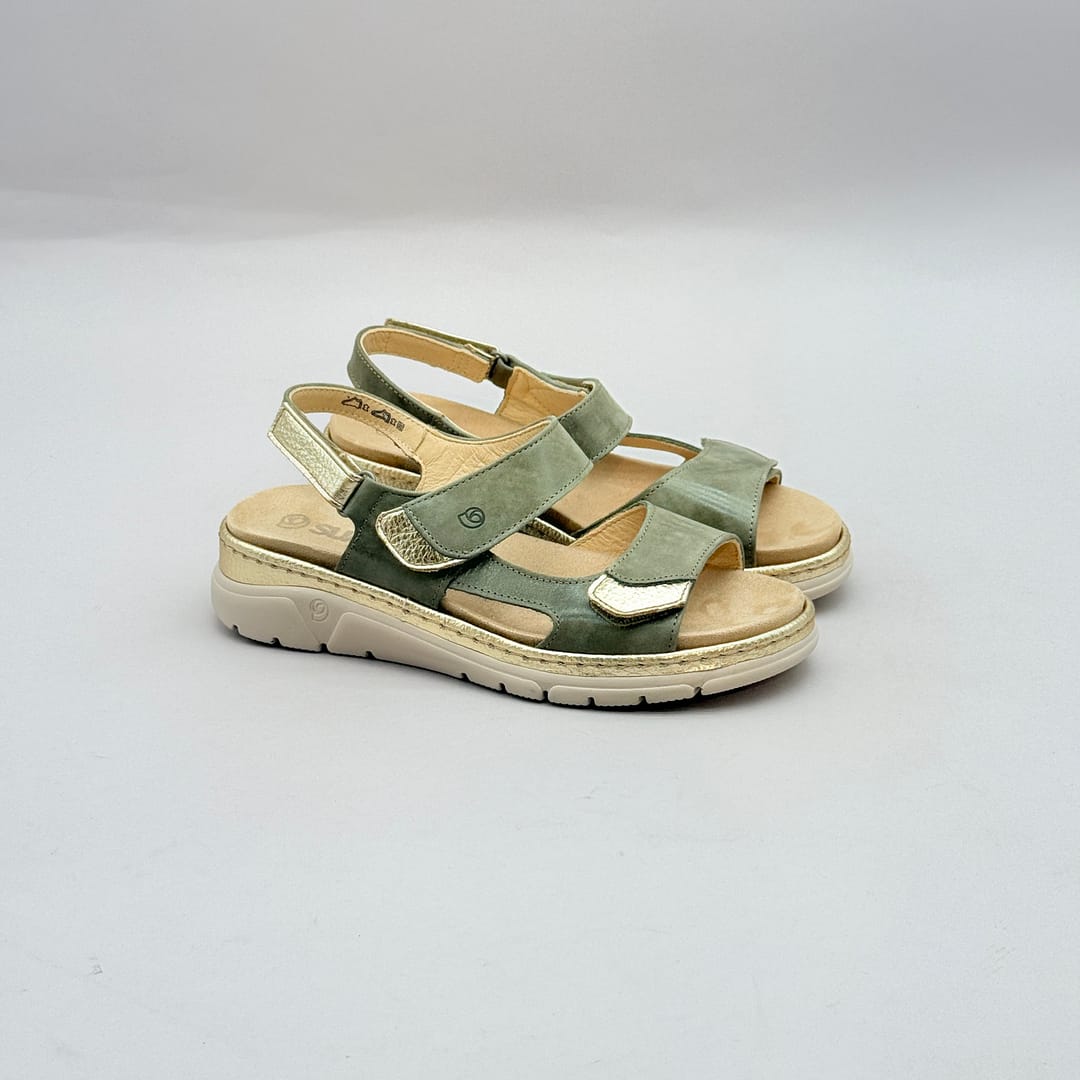 Sandalia Confort Suave Verde J213 Sandalia Confort Suave Verde J213v