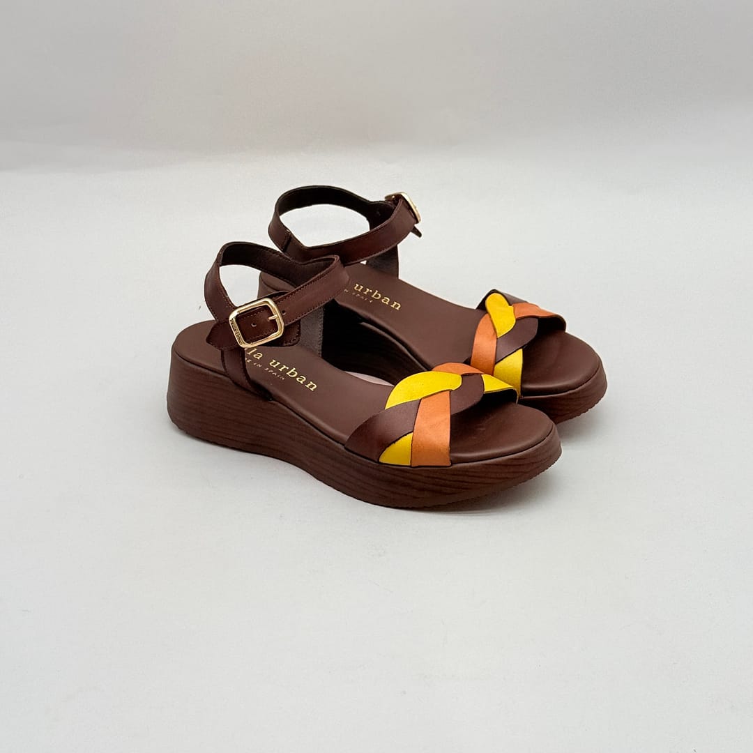 Sandalia Cuña Piel Multicolor Paula Urban Mujer 33-2030 Sandalia Cuña Piel Multicolor Paula Urban Mujer 33-2030 U237