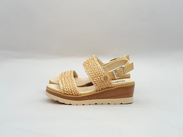 Sandalia Cuña Beig Refresh Mujer REF19